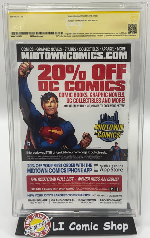 Superman Unchained #1 CBCS 9.8 SIgned (DC Comics 2013)