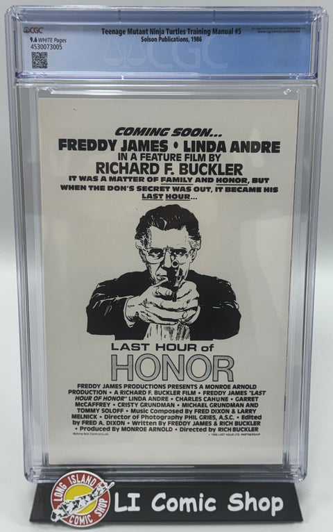 Teenage Mutant Ninja Turtles Training Manual #5 CGC 9.6 (1986 Solson Publications)