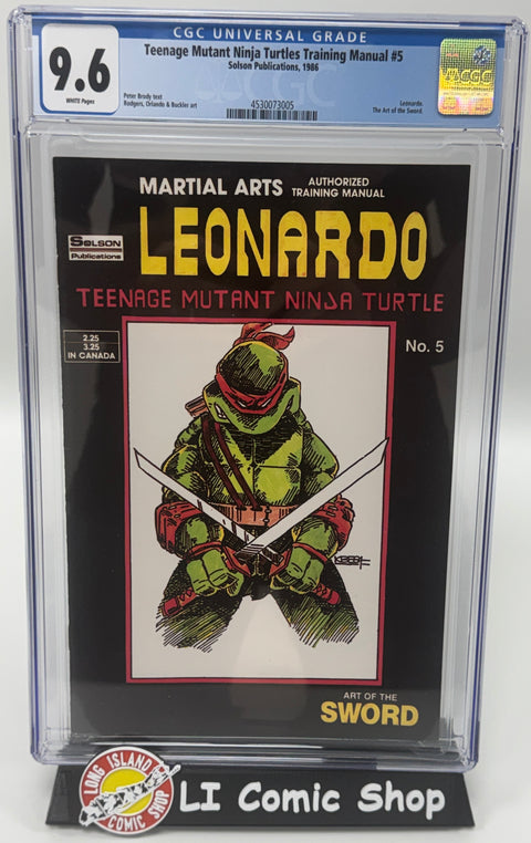 Teenage Mutant Ninja Turtles Training Manual #5 CGC 9.6 (1986 Solson Publications)