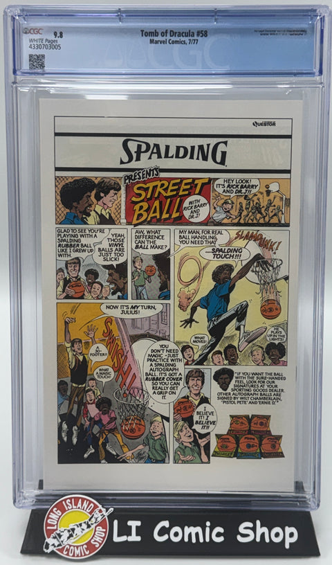 Tomb of Dracula Vol. 1 #58 CGC 9.8 (Marvel 1972)