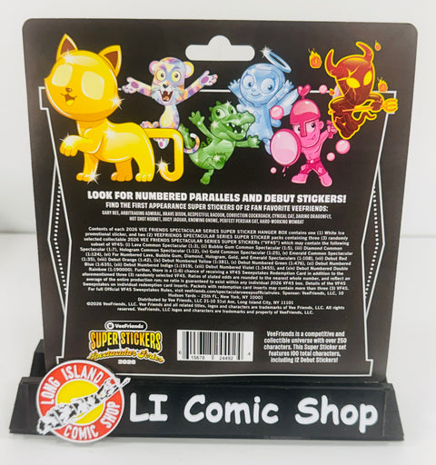 Veefriends Super Stickers Spectacular Series 2026 Hanger Pack Adaptable Alien WHITE ICE